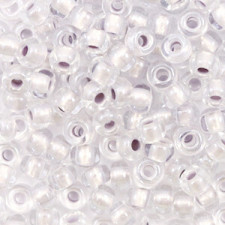 Miyuki rocailles Perlen 6/0 - Pearlized effect silver 6-4613